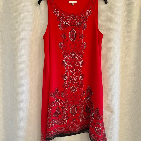 Max Studio A-line Red Sleeveless Dress - Picture 2 of 5